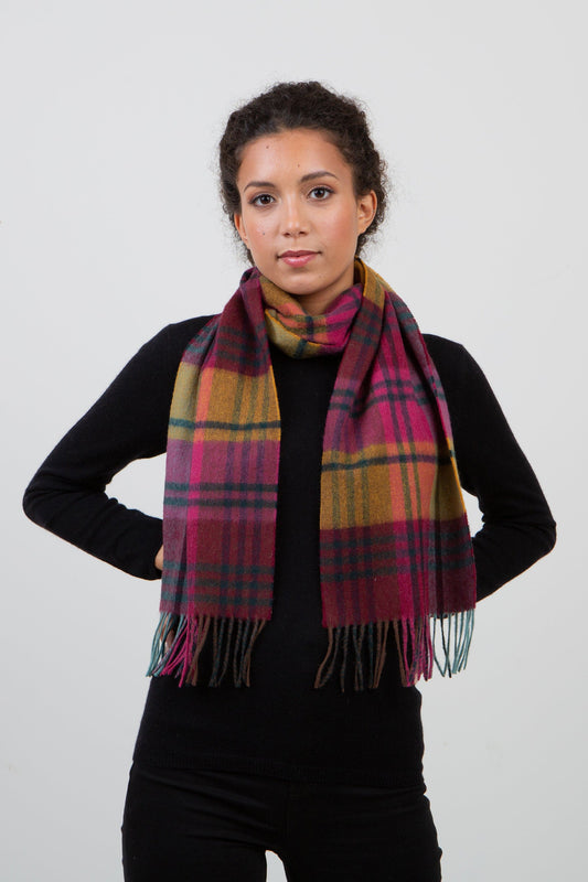 Square Check Lambswool Scarf - Jk Spice