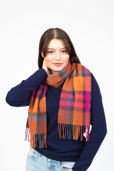 Tartan 2 Lambswool Scarf - Spice – Kiltane
