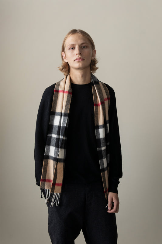 Exploded Camel Thompson Lambswool Scarf