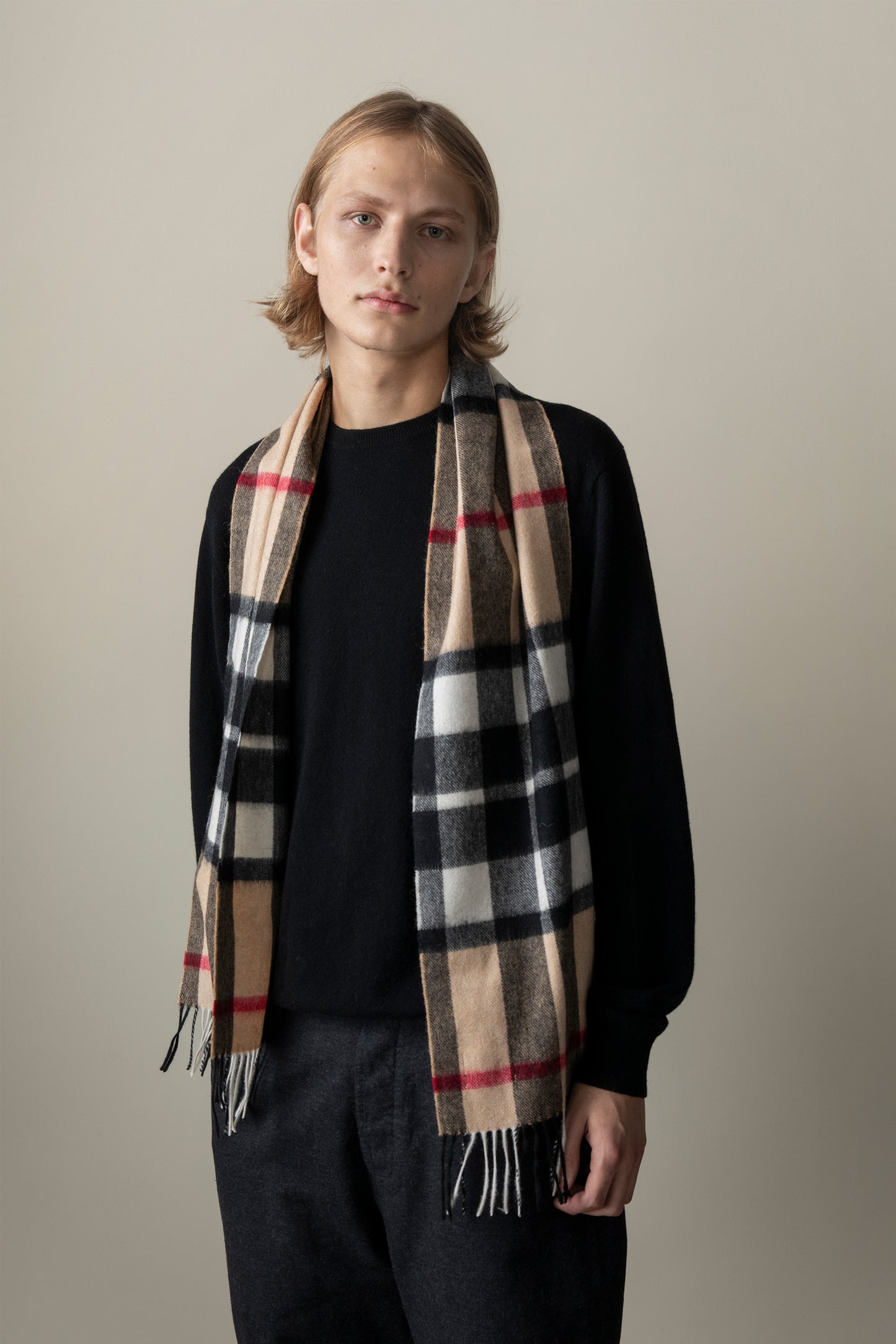 Exploded Camel Thompson Lambswool Scarf