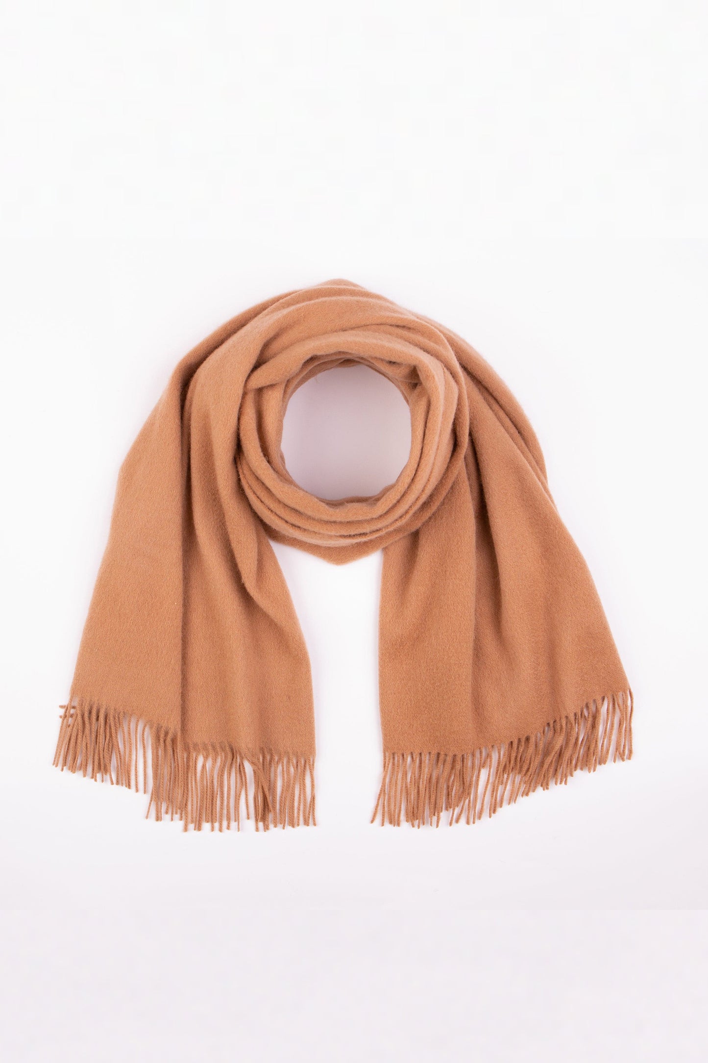 Solid Lambswool Scarf - Warm Camel