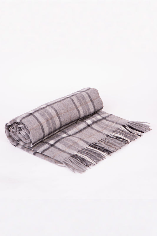 Lambswool Throw - Pewter Scotty Thompson