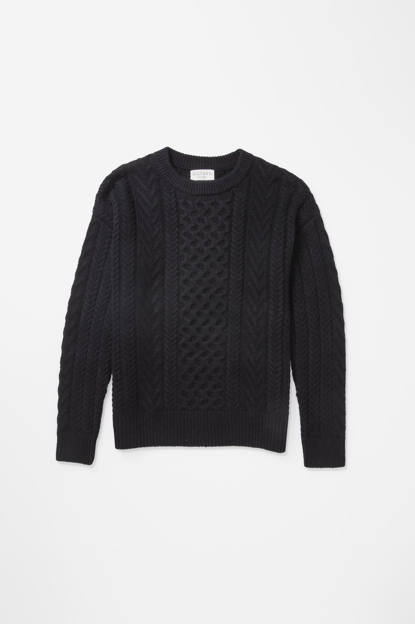 Aran Cashmere Jumper - Black