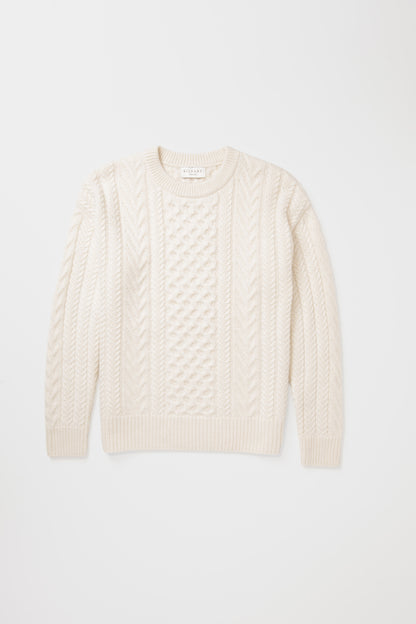 Aran Cashmere Jumper - Cream