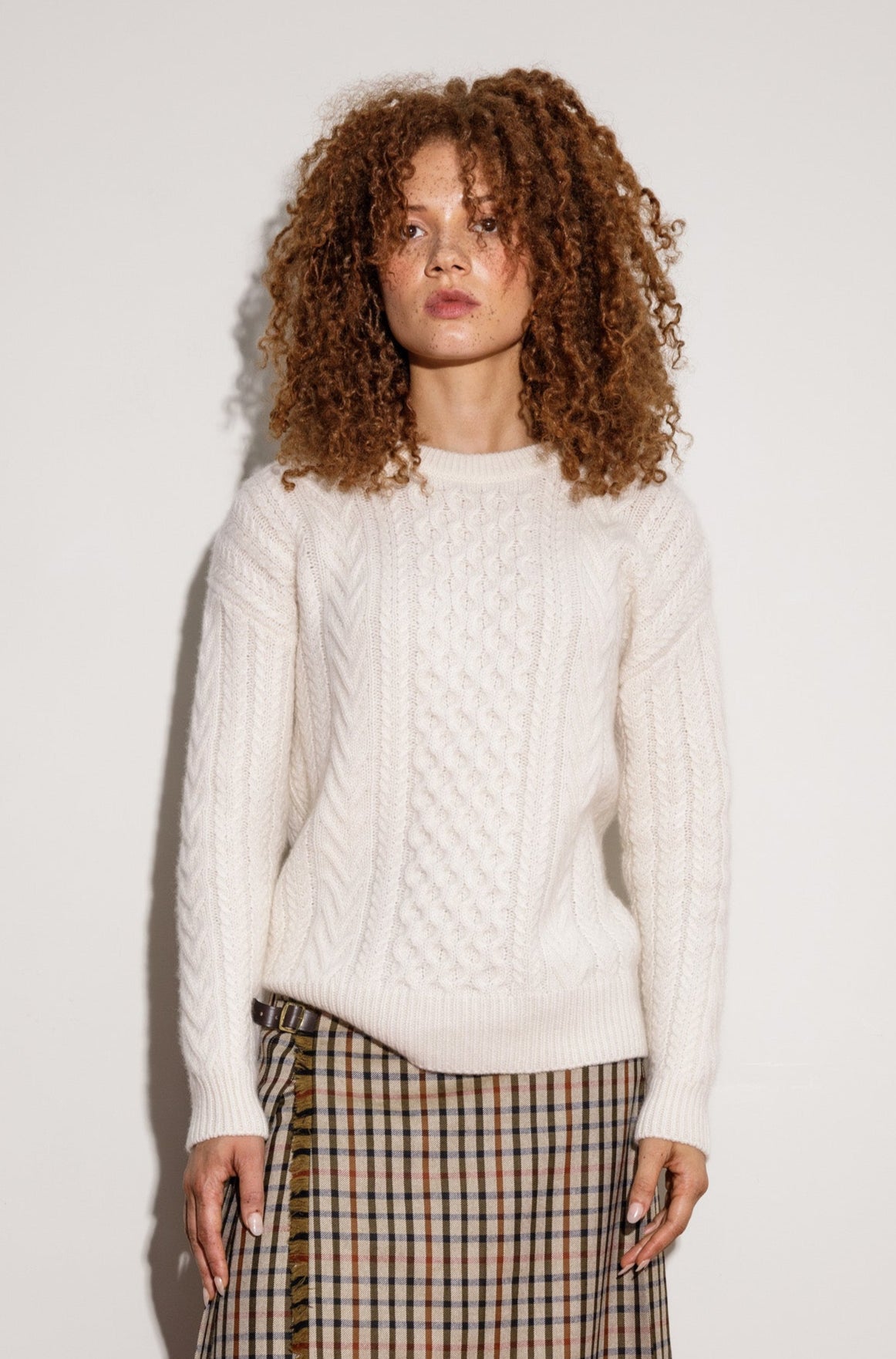 Aran Cashmere Jumper - Cream