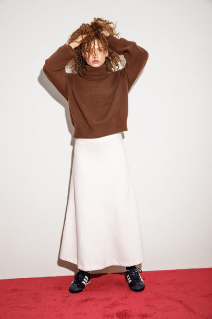 Cramond Cashmere Roll Neck Jumper - Coco