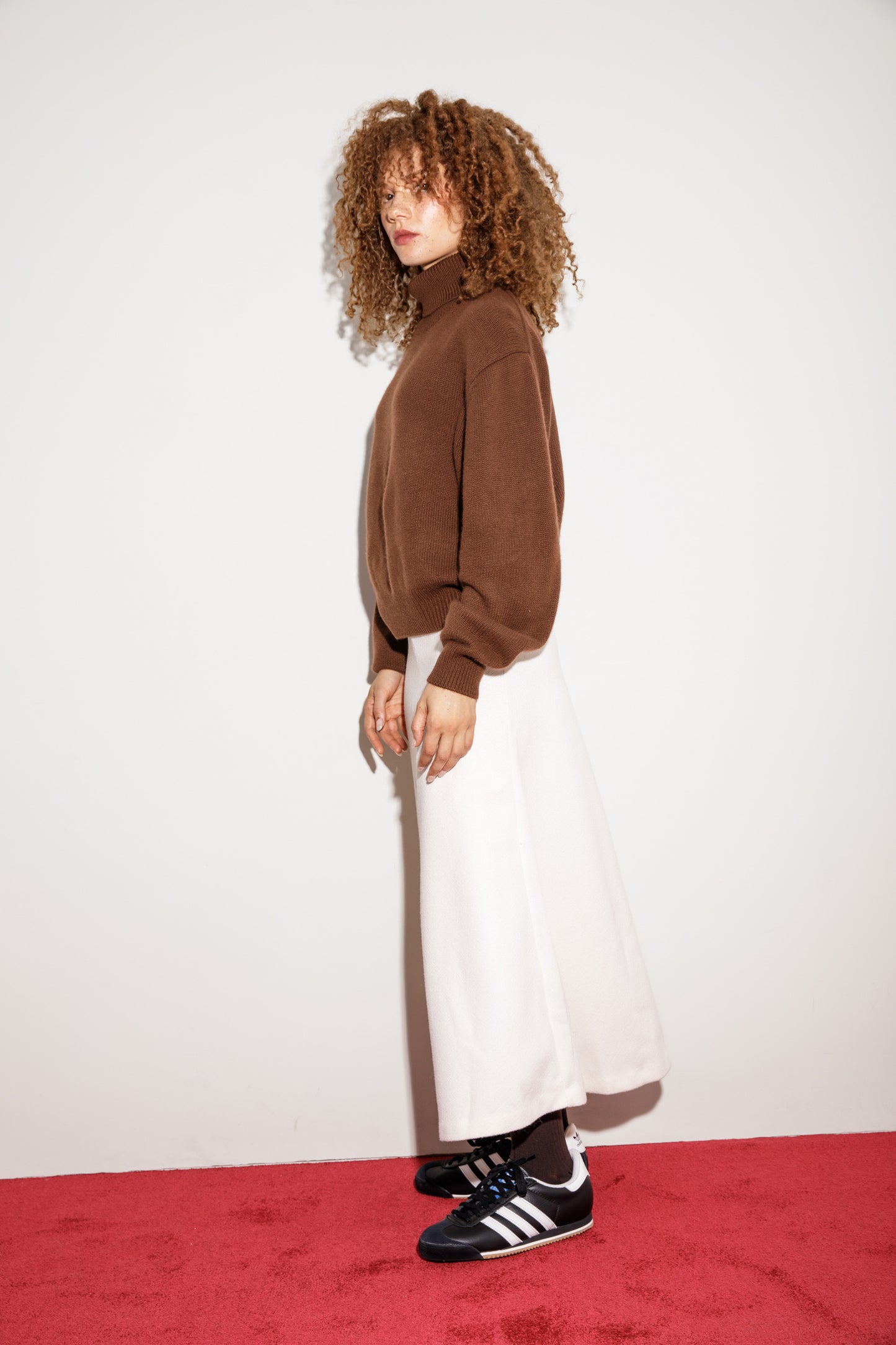 Cramond Cashmere Roll Neck Jumper - Coco