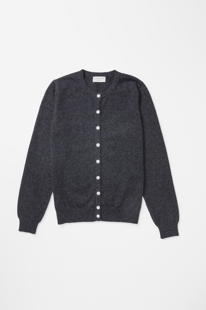Morningside Cashmere Cardigan - Charcoal
