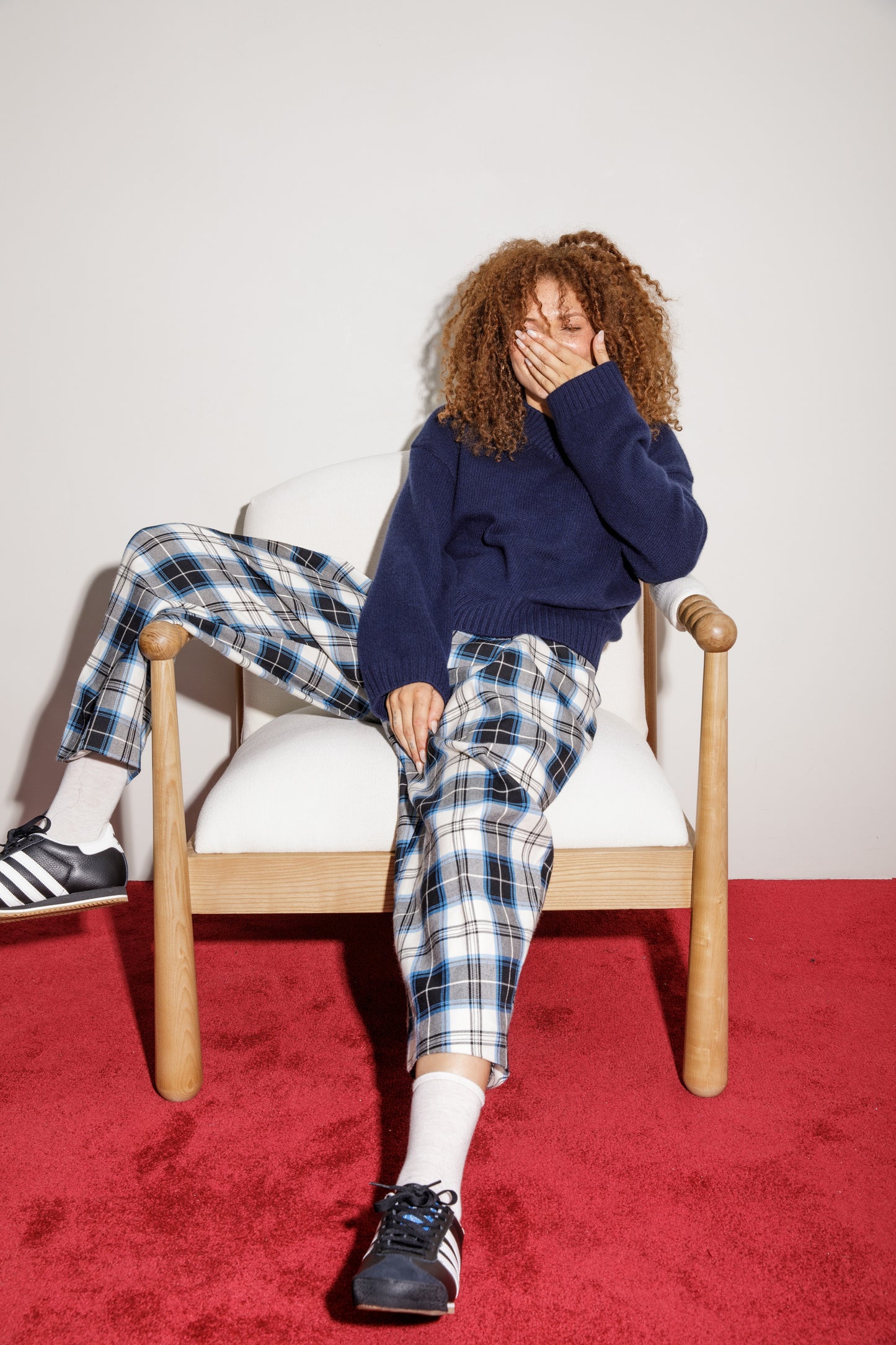 The Old Town Cashmere Jumper - Navy