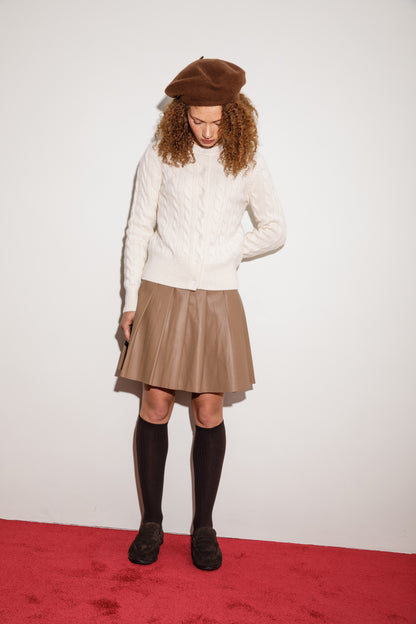 Calton Cable Cashmere Cardigan - Cream