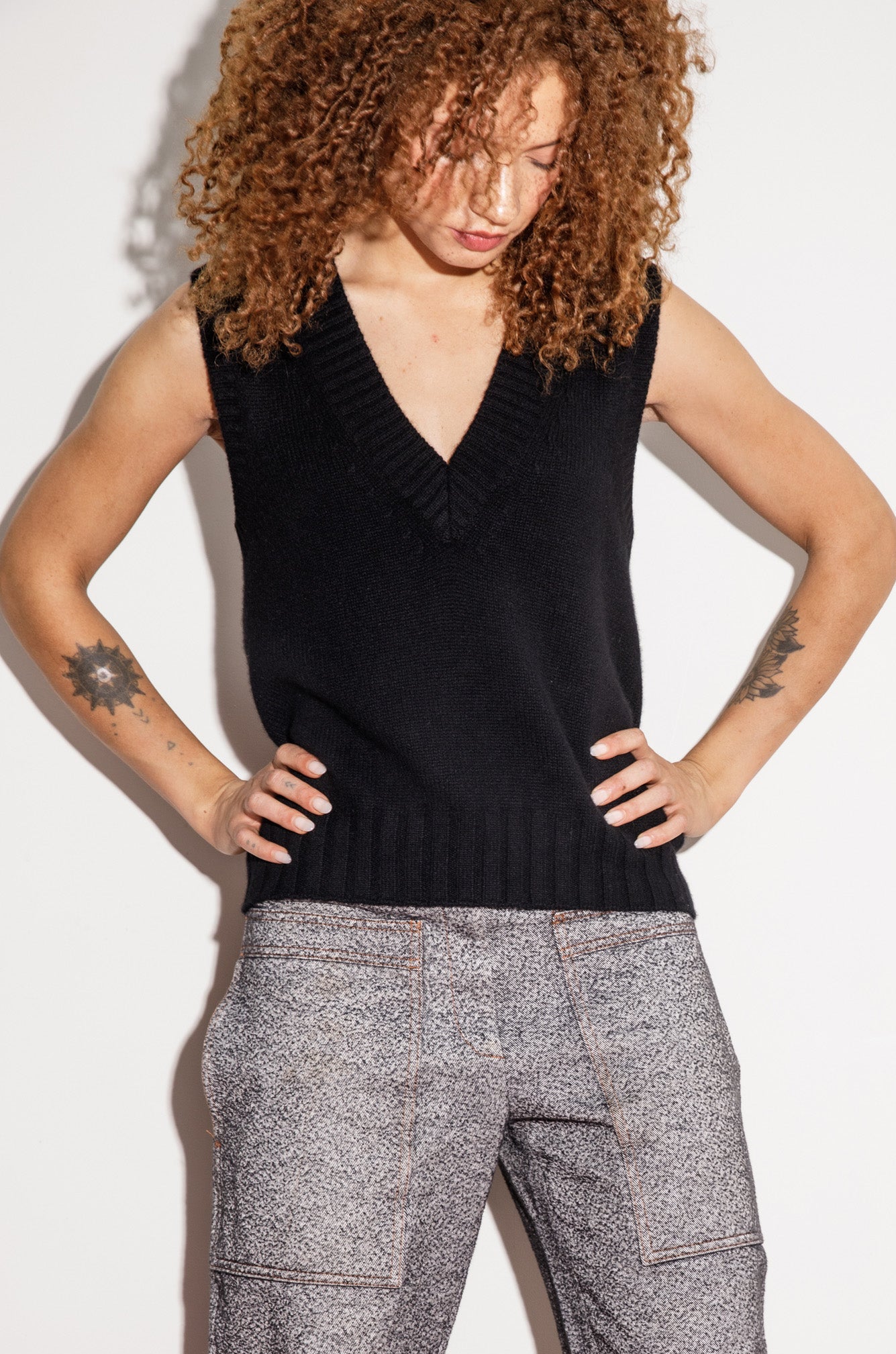 Dundas Cashmere Tank - Black