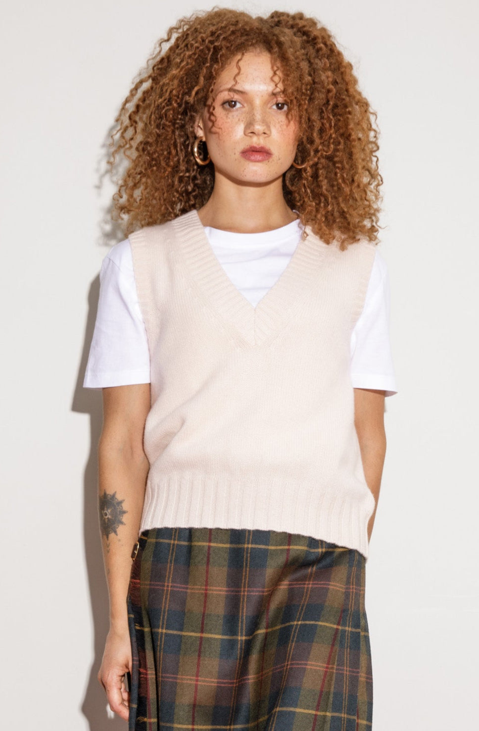 Dundas Cashmere Tank - Cream