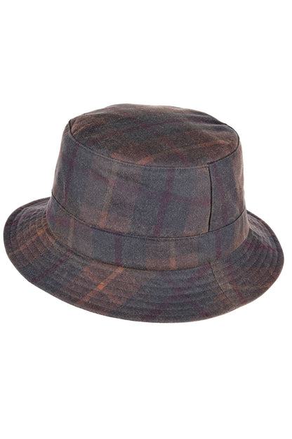 Lachlan Tartan Wax Bush Hat - Hunter